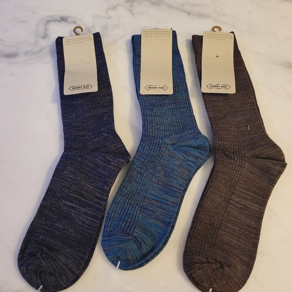 3 pk Henry Rue | Mid Calf Cotton Socks - Picture 2 of 2